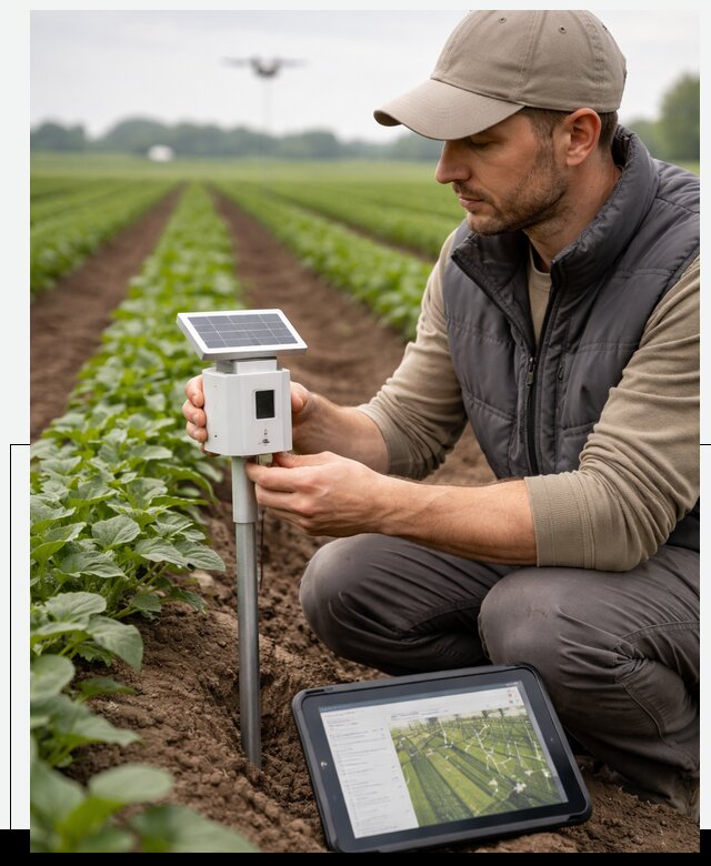 IoT мониторинг сельскохозяйственных полей и контроля в Шахтах